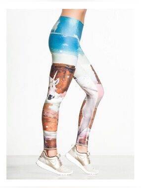 teeki blue unicorn printed activewear bottom